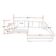 thumbnail image 7 of 102.4'' Oversized L Shaped Sectional Sofa with Chaise, 4 Seater Luxury Corduroy Fabric Cloud Couch, Soft Furry Deep Seat  Sofa with Pillows & Wide Arm, Right Facing, Dark Grey, 7 of 7