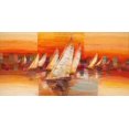 thumbnail image 2 of Florio, Luigi 24x14 White Modern Wood Framed Museum Art Print Titled - Vele al tramonto, 2 of 4