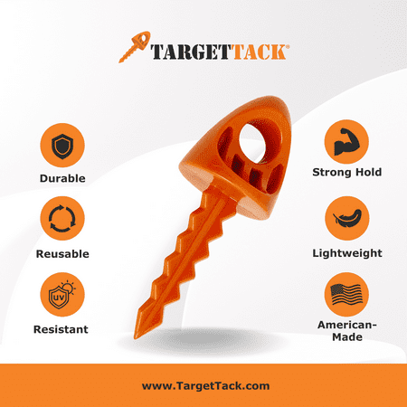 Targettack Llc Targettack Orange Polycarbonate Plastic 1 For Paper/Vinyl Target