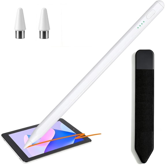 Stylus Pen for iPad mini 6, Fast Charge, Palm Rejection, Tilt Sensitivity for iPad 2018-2025, iPad 11/10/9/8/7/6, iPad Air 5/4/3-White