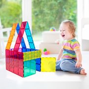 PicassoTiles Large Magnetic Tiles Building Blocks for Kids - 12PCS STEM Construction Educational Toy