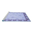 thumbnail image 2 of Ahgly Company Machine Washable Indoor Rectangle Oriental Blue Traditional Area Rugs, 7' x 9', 2 of 4