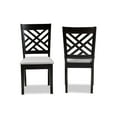 thumbnail image 2 of Baxton Studio Caron Modern and Contemporary Grey Fabric Upholstered Espresso Brown Finished Wood 2-Piece Dining Chair, 2 of 7