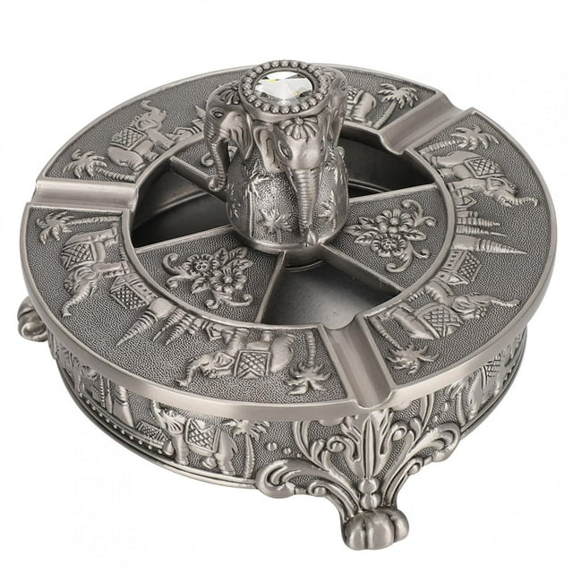 Elephant Desktop Decor Retro Ashtray, Tray, For Home Smoker Office Gift