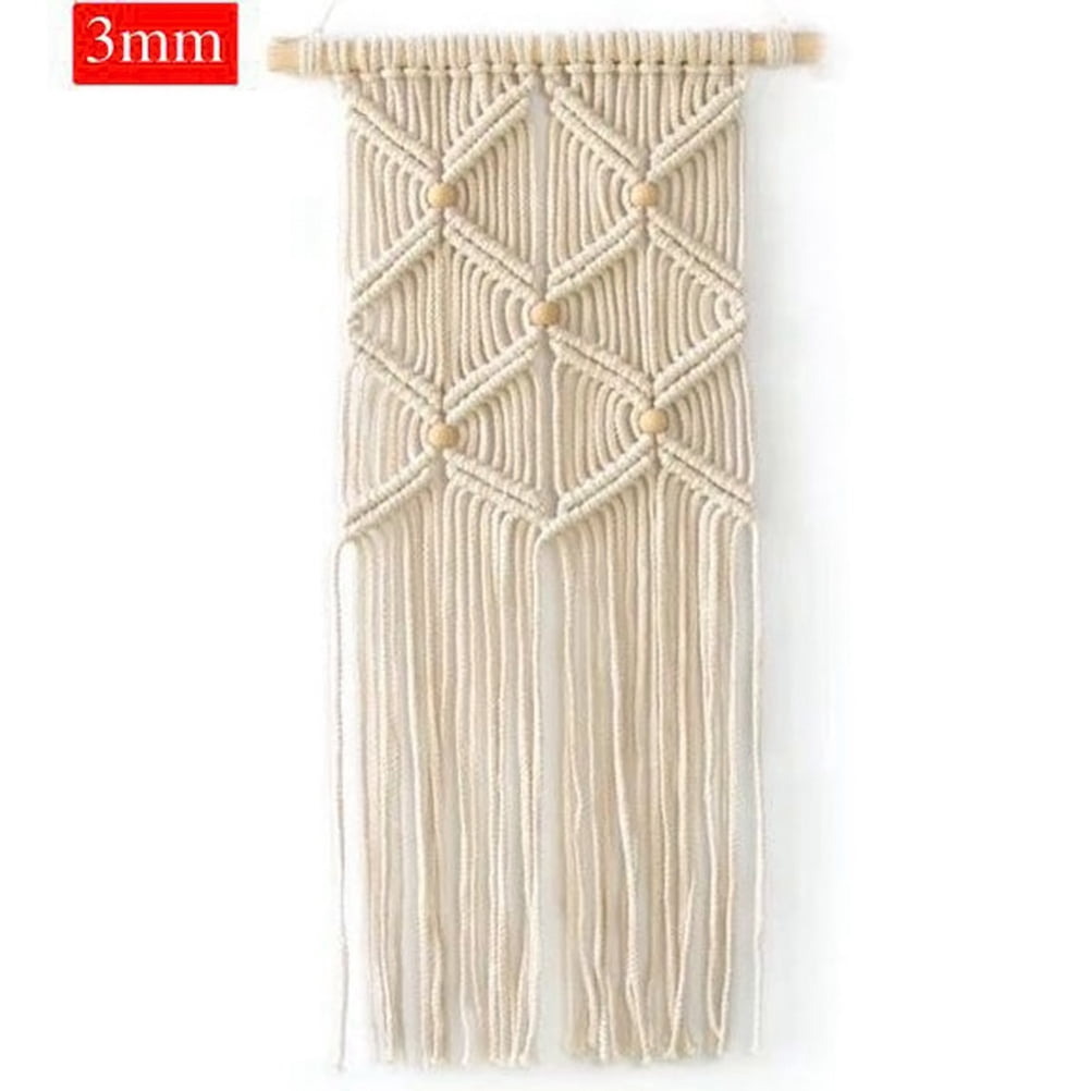 RENACLIPY Natural Cotton Rope Cord for Home Use, Unbleached Beige Twine for Plant Hangers, Wall Decor, Crafts and Projects