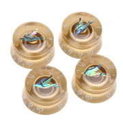 4 Abalone Gold Bird Les Paul Custom Control Speed Dial Knobs