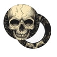 thumbnail image 2 of Zufioo Gothic Winged Skull Print Round Bar Chair Cushion Cover, Elastic Round Stool Protector, Dustproof and Non-slip Bar Kitchen Restaurant Chair Mat-12 inch, 2 of 7