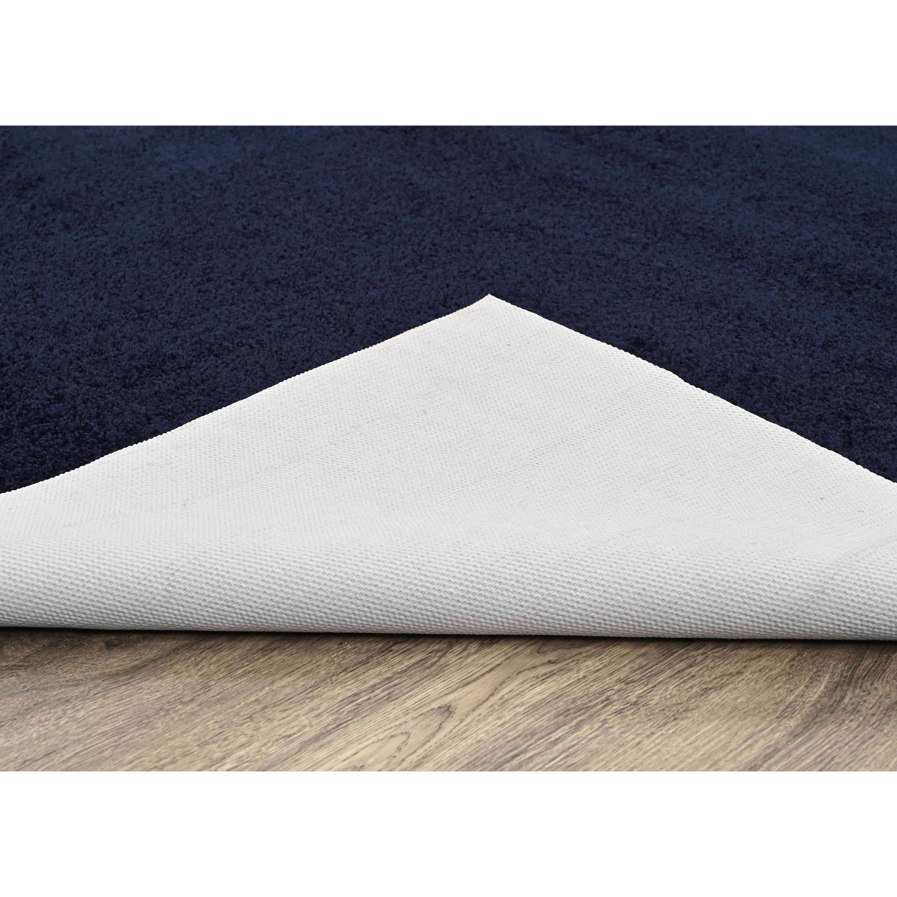 Garland Rug Gramercy Washable Polypropylene Navy Bathroom Carpet, 5' x 6'