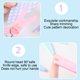 thumbnail image 3 of Tijeras para cortar papel artesanal | Hoja redondeada segura | Cuchillo de corte de mano de plástico | Cortador de pegatinas artísticas para álbumes de recortes de bricolaje | Sin bordes afilados |, 3 of 5