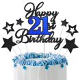 thumbnail image 1 of Set de decoración para tartas de cumpleaños número 21 de Cake Topper OfficCreative, 1 of 7