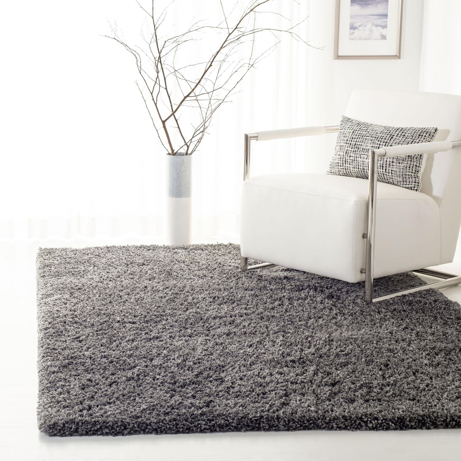 SAFAVIEH Fontana Jamie Solid Plush Shag Area Rug