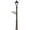 Bronze, variant on Lewiston Mailbox post system with Bayview Solar Lamp, 3 cast aluminum personalized address plates and decorative ornate base