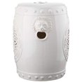 thumbnail image 2 of Safavieh Flower Drum Ceramic Decorative Garden Stool, Cream, 2 of 3