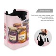 thumbnail image 3 of Yayeee Freestanding Laundry Hamper with Handle Collapsible Large Storage Basket for Clothes, Watercolor Jam, 3 of 7