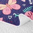 thumbnail image 5 of Manfei Bohemian Butterfly Floral Quilt Full,Countryside Leaves Full Bedspread Sets,3-Piece,1 Coverlet and 2 Pillowcases, 5 of 7
