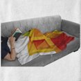 thumbnail image 6 of Abstract Soft Flannel Fleece Blanket, Digital Abstract Autumnal Leaf Theme Fall Foliage Forest Maple Tree Season Art, Cozy Plush for Indoor and Outdoor Use, 50" x 70", Orange Green, by Ambesonne, 6 of 6