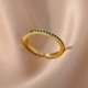 thumbnail image 1 of Anillo de circonita cúbica para mujer, sortija colorida de acero inoxidable, Color dorado, a la moda, estética, regalo de joyería de boda, 2023, 1 of 4