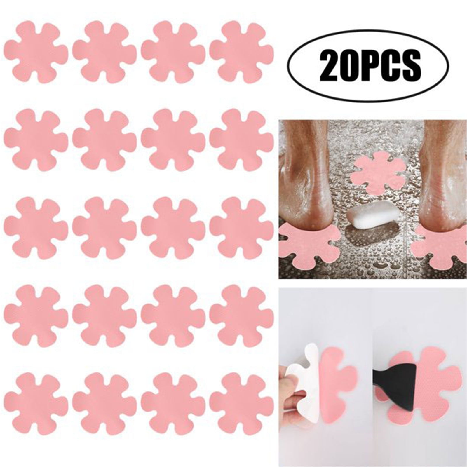 20Pcs 4" Flower Safety Treads Non-Slip Applique Sticker Tub Strip Floor Decal US 