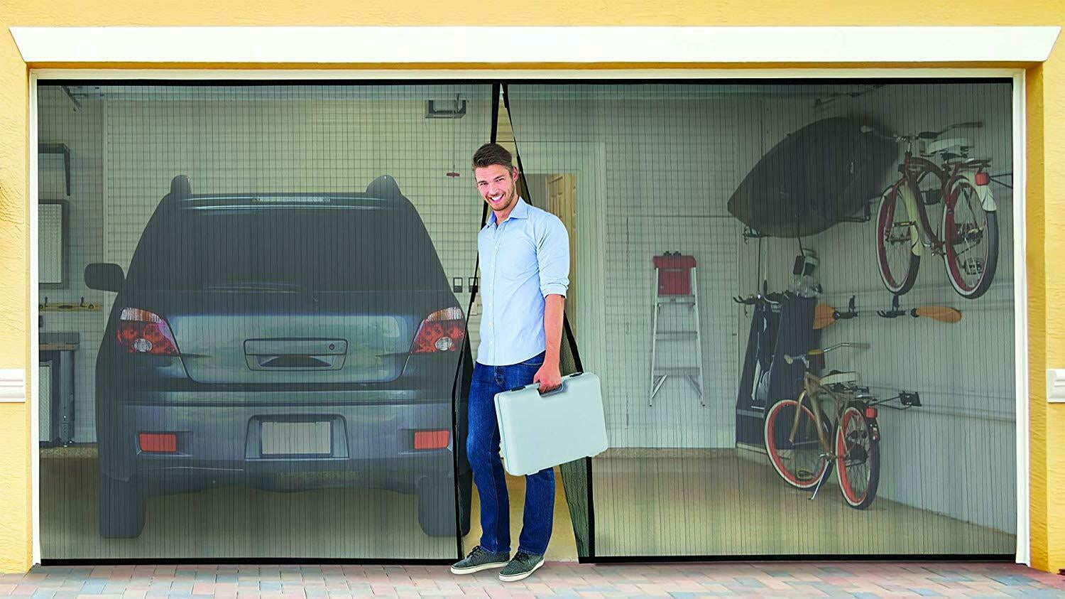 Simple Garage Door Net With Zipper for Simple Design