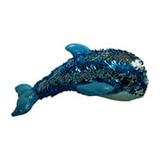 Sequinimals Sequin Dolphin Plush Stuffed Animal by Reversible Sequins Blue & Silver