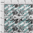 thumbnail image 2 of oneOone Cotton Cambric Turquoise Green Fabric Watercolor Floral Sewing Material Print Fabric By The Yard 42 Inch Wide, 2 of 5