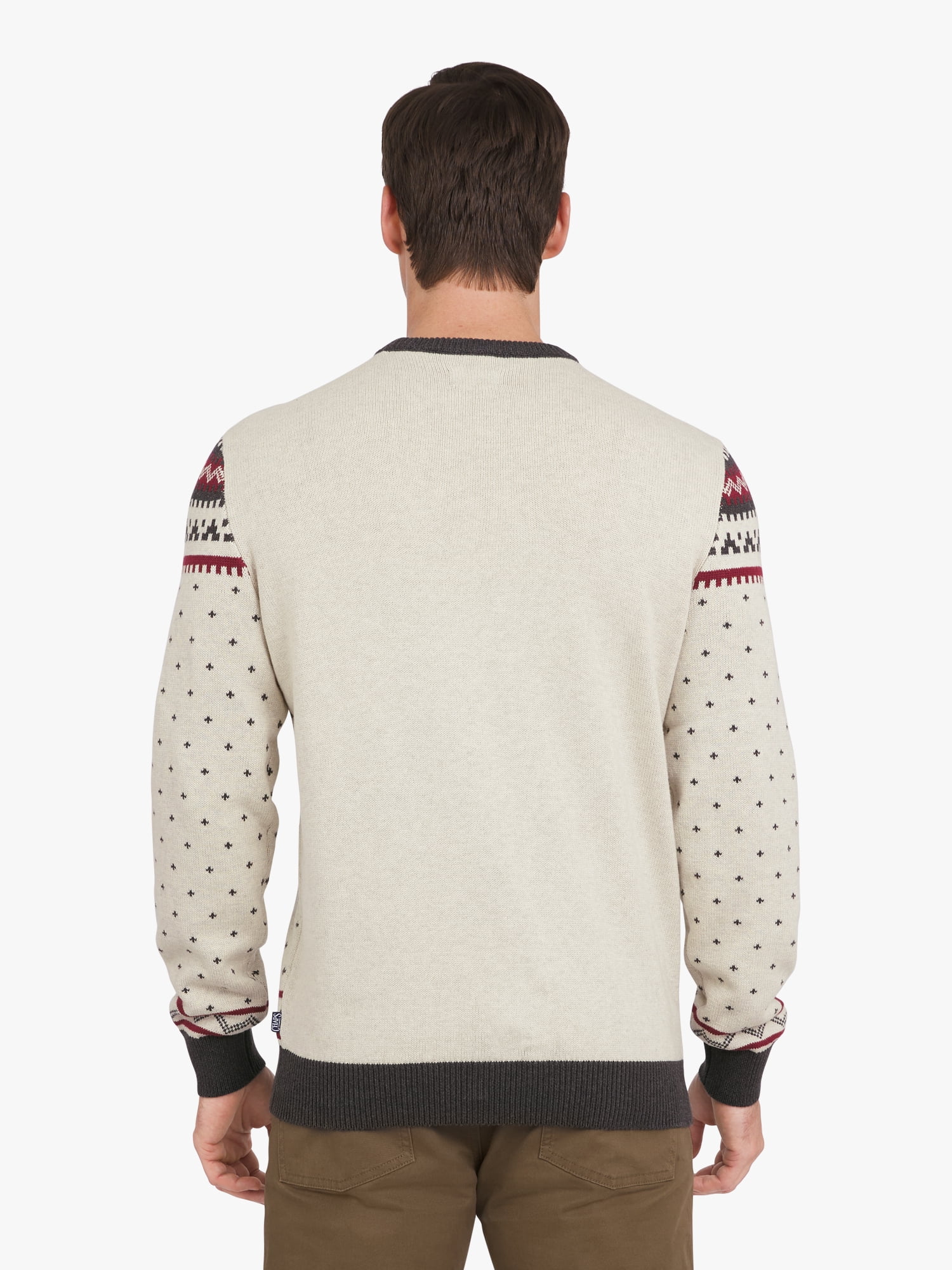 Chaps Men's & Big Men's Cotton Holiday Fairisle Crewneck Sweater, Sizes S-3XL