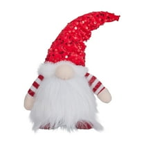 11.81Inch Christmas Gnomes Plush with Light, Handmade Swedish Sequin Santa Gnomes Plush with Sequin Hat, Christmas Elf Decoration Ornaments, for Thanksgiving Gift Xmas Table Decor