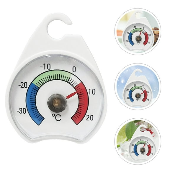 White Fridge Thermometer for Indoor Use High Precision Monitor in Kitchen Refrigerator