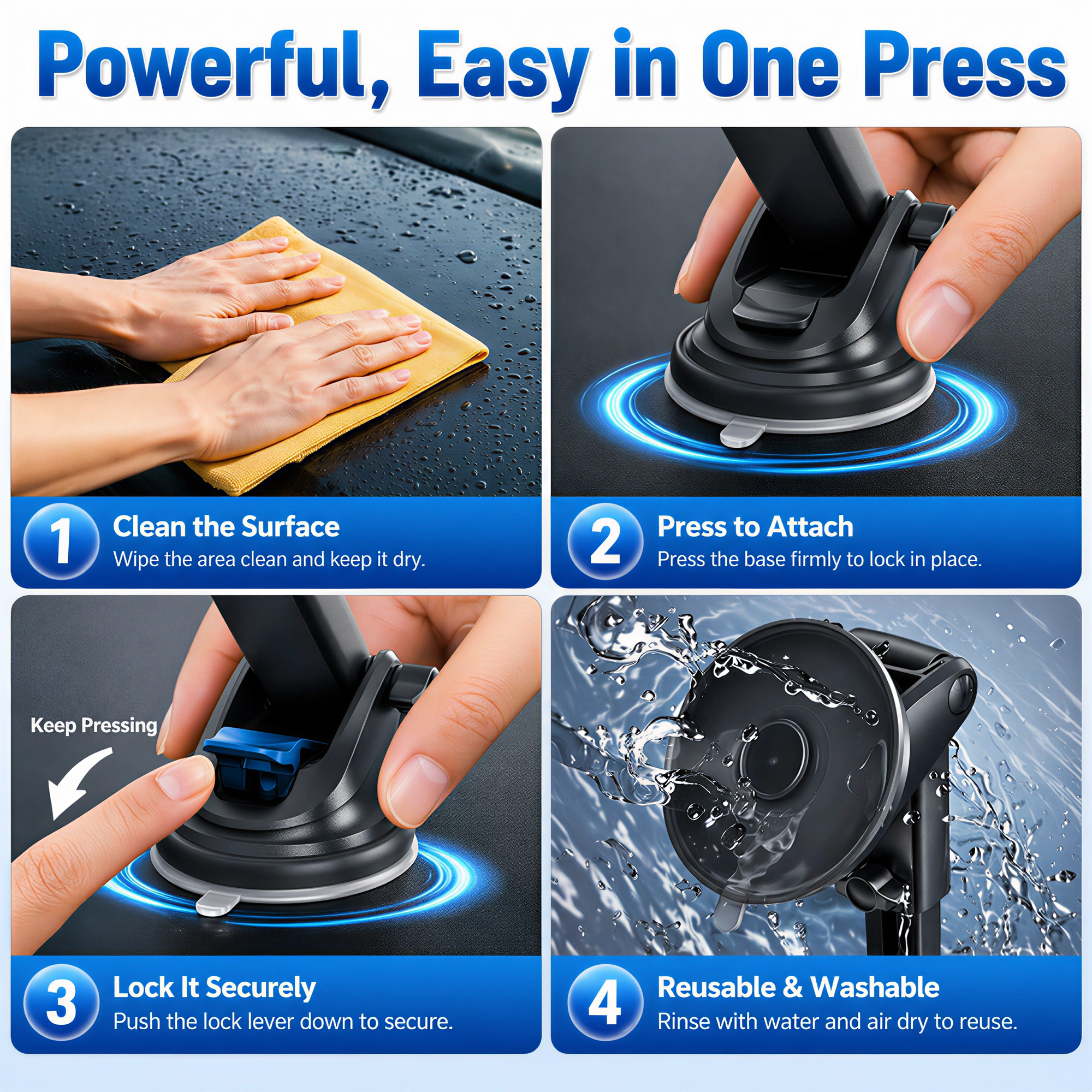 YOOVEE Universal Car Phone Holder with 360° Rotation photo 8