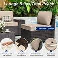 thumbnail image 5 of ASJMR 9 Pieces Outdoor Patio Furniture Sets with 2 Swivel Chairs and Cusions,PE Rattan Wicker Conversation Outside Sectional Sofa Set,Sand, 5 of 10