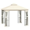 thumbnail image 1 of Outsunny 10'x10' Soft-top Patio Gazebo Deck Canopy, Cream, 1 of 10