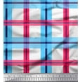 thumbnail image 1 of Soimoi Silk Fabric Check Check Print Sewing Fabric Yard 42 Inch Wide, 1 of 3