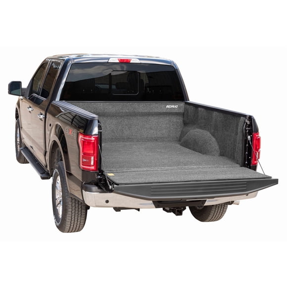 Fits 2015-2023 Ford F-150 BedRug Bed Liner BRQ15SCK Classic; Drop In; Under Bed Rail; Dark Gray; Carpet-Like Polypropylene; Tailgate Liner Included