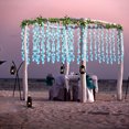 thumbnail image 4 of Artificial Wisteria Garland 6.5Ft - Realistic Silk Hanging Flowers for Wedding Arch, Garden Decor & Indoor Ceiling Drapes (White, 10 Clusters/Vine) – Crush-Proof Fade-Resistant, 4 of 6