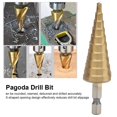 thumbnail image 3 of Step Drill Bit MultiPurpose Pagoda High Speed Steel Reaming Taper Drilling Tools(4mm~22mm ), 3 of 4