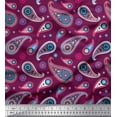 thumbnail image 1 of Soimoi Rayon Crepe Fabric Artistic Paisley Decor Fabric Printed Yard 46 Inch Wide, 1 of 3