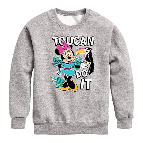 Mickey & Friends - Toucan Do It - Toddler And Youth Crewneck Fleece Sweatshirt