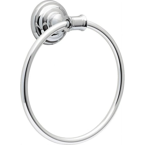 ZYLER- Chrome Towel Ring Durable Metal Mounting Hardware W/ Bathroom Accessory Us