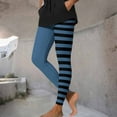 thumbnail image 5 of Dasayo Slim-Leg Women's Leggings Ultra Soft High Waist Sky Blue Jeggings Striped Soft Tights Trousers for Women XL, 5 of 9