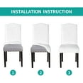 thumbnail image 4 of Blue Strip Dining Chair Covers Stretch Spandex Slipcovers Removable Parsons Chairs Protectors for Kitchen, 4 of 5