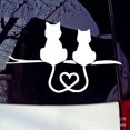 thumbnail image 5 of yeuweold 4pcs Heartbeat Cat Sticker Reflective Car Sticker Cat Love Pattern Sticker Wall Sticker Car Window Sticker, 5 of 5