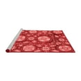 thumbnail image 2 of Ahgly Company Machine Washable Indoor Square Abstract Red Modern Area Rugs, 3' Square, 2 of 4