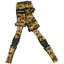 DiMarzio Steve Vai UtoPIA ClipLock 2" Guitar Strap - BLACK/GOLD, #DD2250