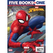 Marvel Spider-Man 5 in 1 Coloring and Activity Book - Color By Number, Tracing, Stickers, and More