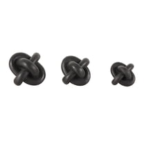 4", 4", 3"W Black Resin Knot Inspired Geometric Sculpture, by CosmoLiving by Cosmopolitan (3 Count)