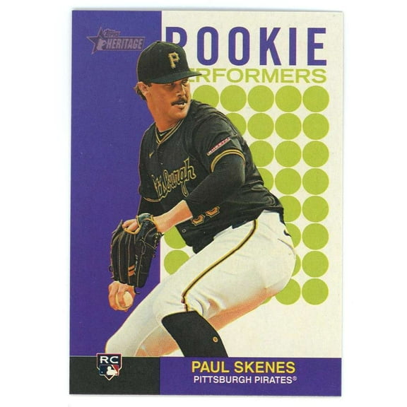 MLB 2024 Topps Heritage High Number Rookie Performers Paul Skenes RP-15 (Rookie)