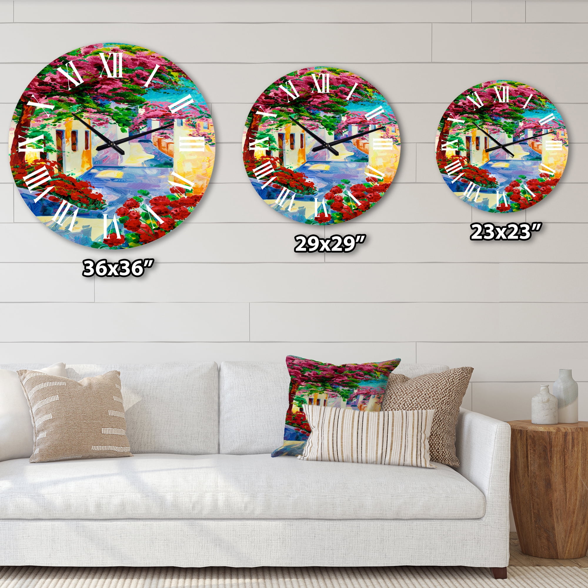 Designart 1 in Quartz Coastal Wall Clock