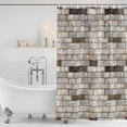 thumbnail image 6 of Beige Brown Marble Shower Curtains for Bathroom, Waterproof Fabric Bath Curtains Decor, Bath Tub Curtain Simple Vintage Brick Stone Wall Decorative Shower Curtain Sets with 12 Hooks, 72x72 Inch, 6 of 7