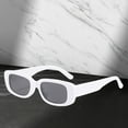 thumbnail image 4 of Rectangle Sunglasses Men Retro Style Sunglasses Eyewear Portable Lightweight Chunky Sunglasses Sun Glasses for Backpacking Stage Performance White, 4 of 8