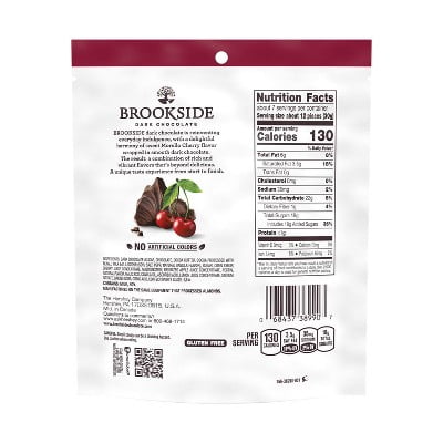 Brookside Dark Chocolate and Morello Cherry Snacking Chocolate Candy - 7oz